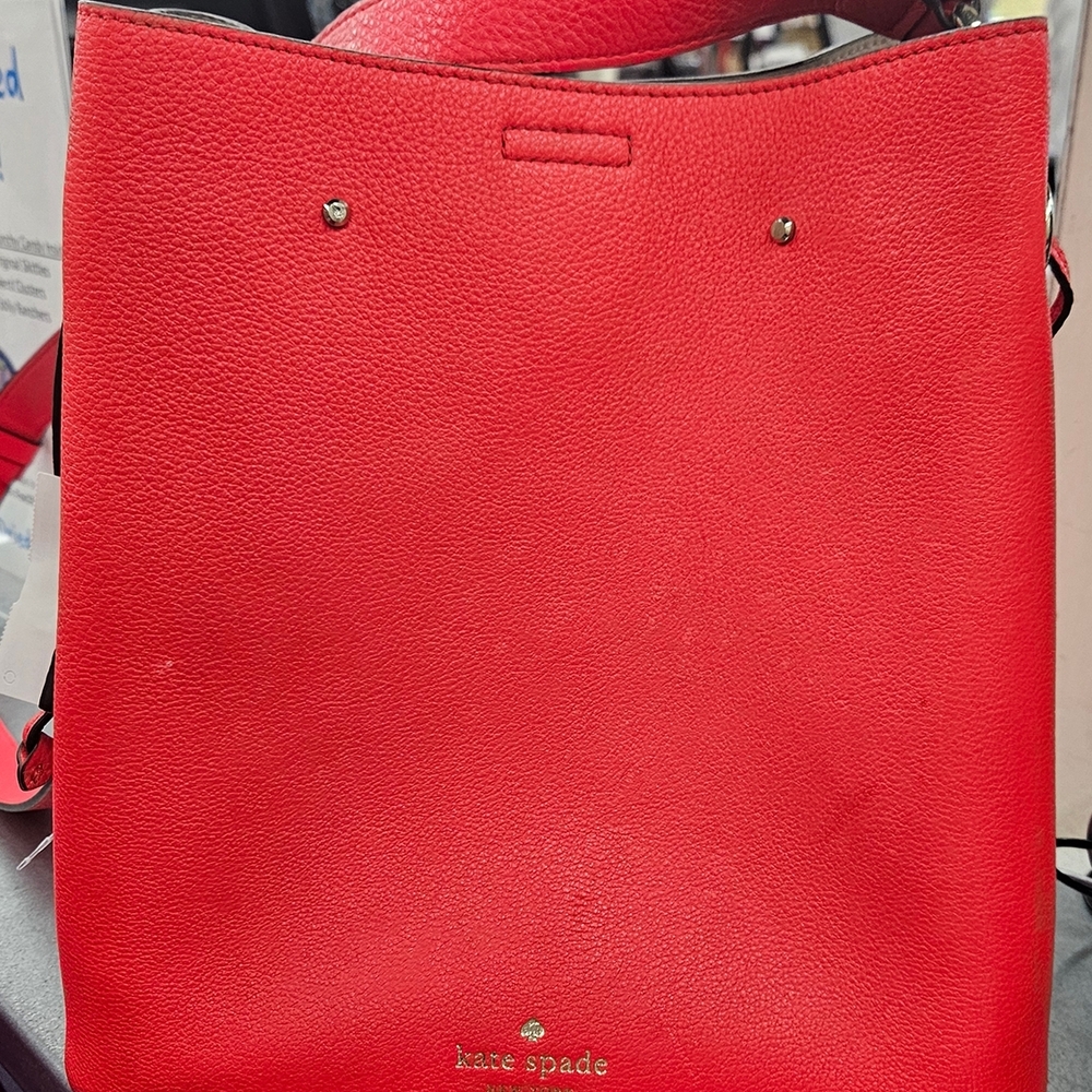 Kate Spade Red Leather Tote Bag